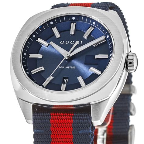 gucci ya142304|Blue And Red Web GG2570 Watch, 41mm .